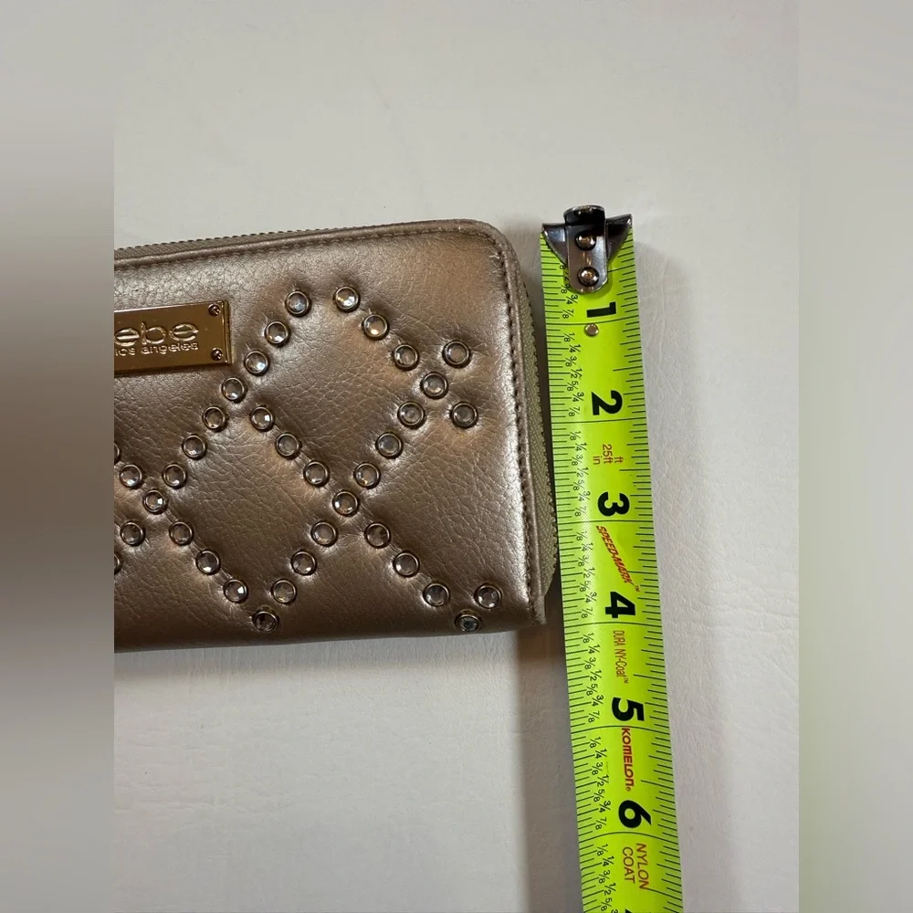 BEBE studded silver wallet (blemish on corner)